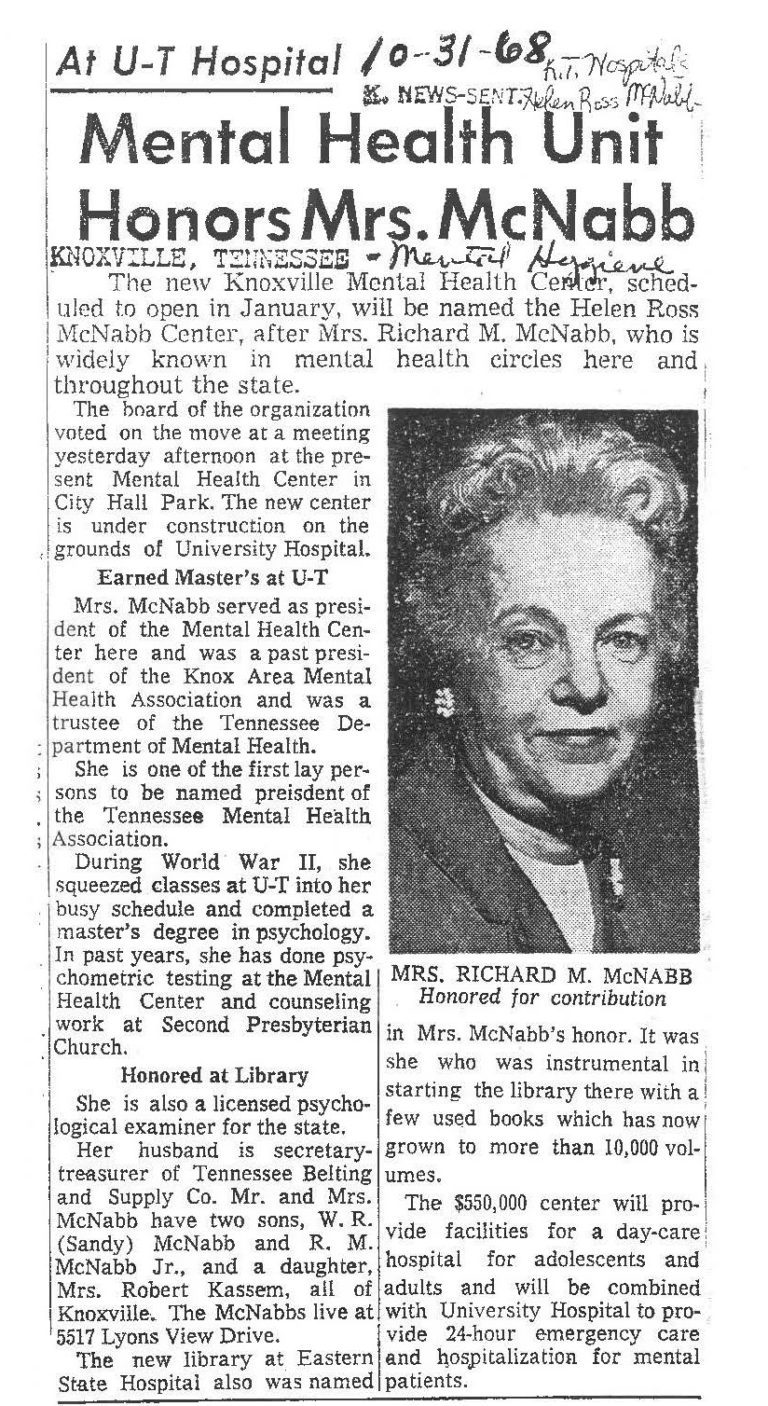 The McNabb Center gets its name McNabb Center